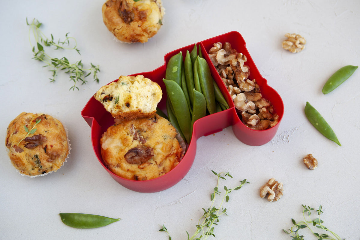 BLAFRE Lunchbox mit 2 Fächern – Traktor – Blaugrün – Lunchbox – MamaMilla
