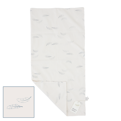 MamaMilla Bettlaken für Babynest – Blaue Federn – Bettlaken für Babynest – MamaMilla