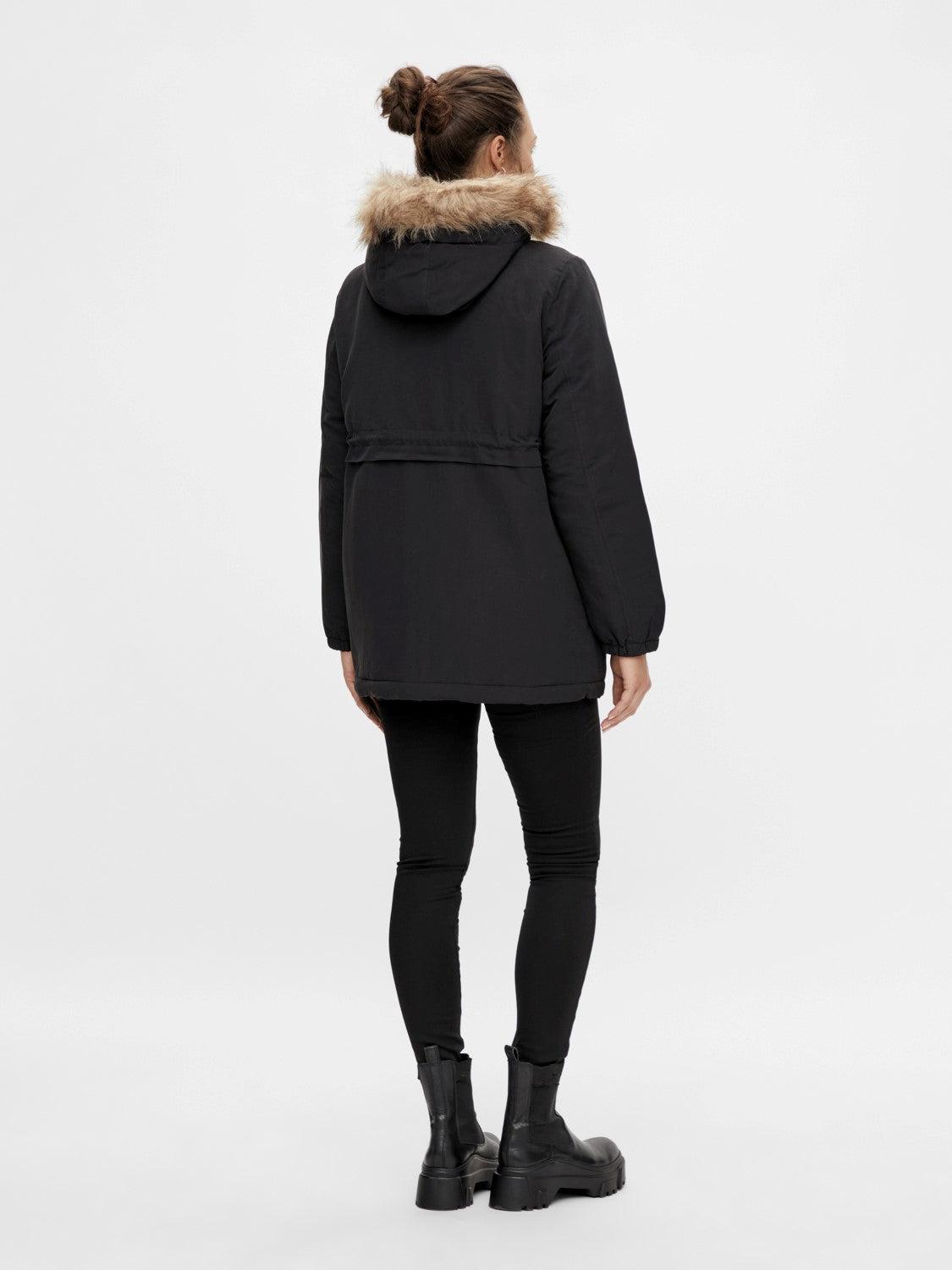 Mamalicious Vente Parka Jacke – Jessa – Schwarz – Umstandsjacke – MamaMilla
