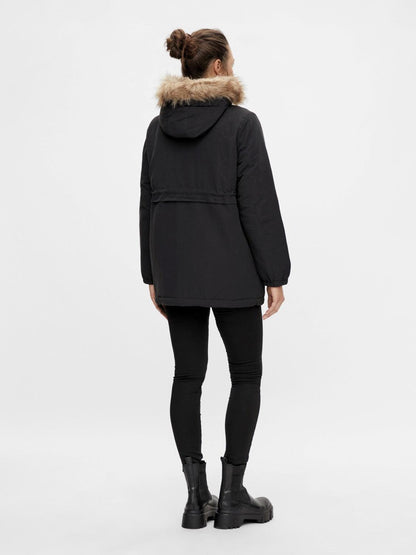 Mamalicious Vente Parka Jacke – Jessa – Schwarz – Umstandsjacke – MamaMilla