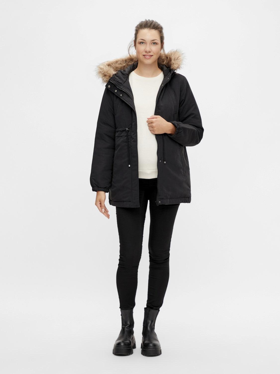 Mamalicious Vente Parka Jacke – Jessa – Schwarz – Umstandsjacke – MamaMilla