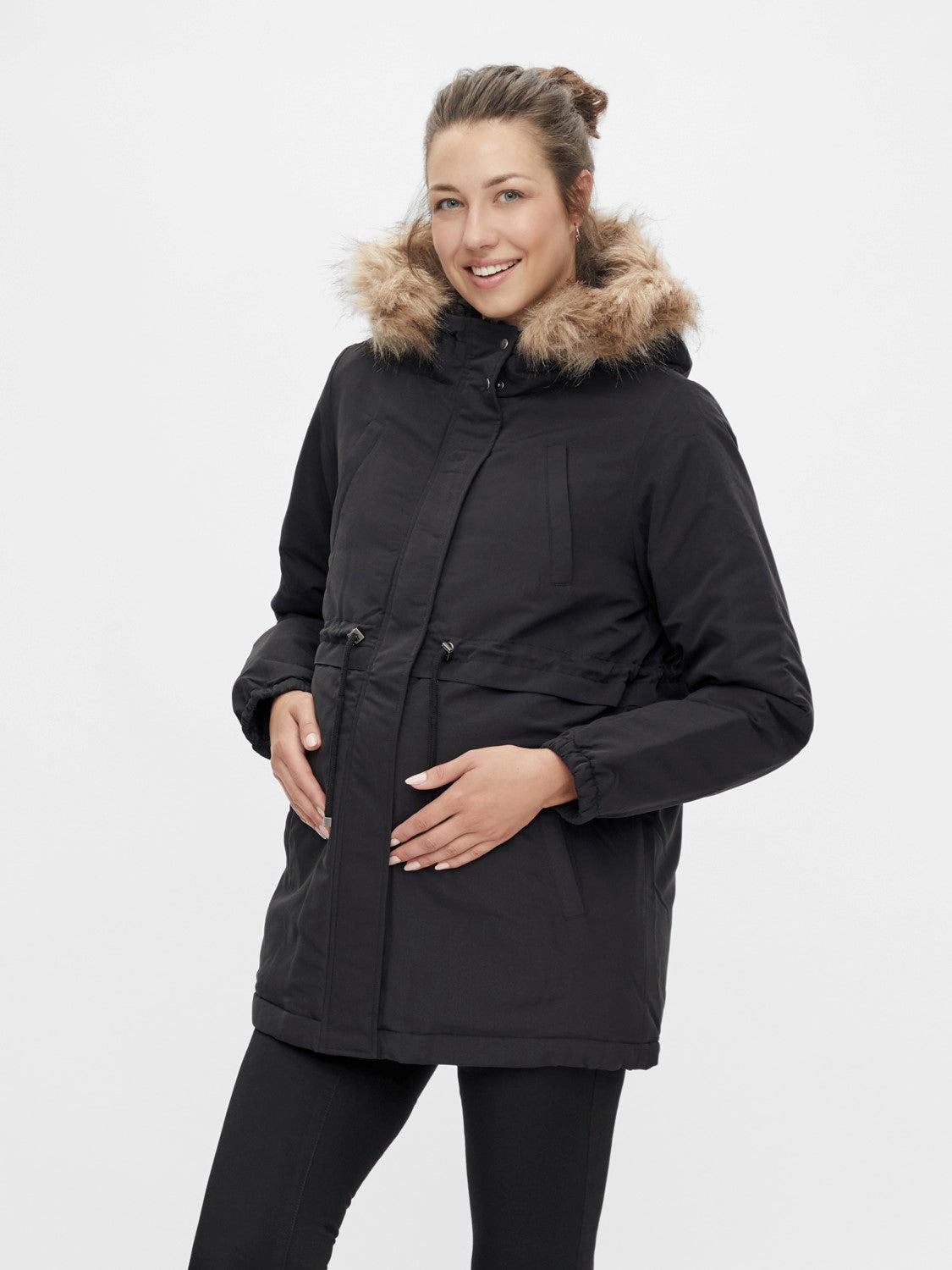 Mamalicious Vente Parka Jacke – Jessa – Schwarz – Umstandsjacke – MamaMilla
