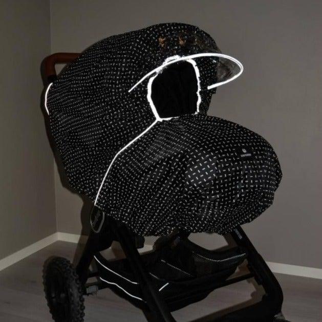 EasyGrow Regenschutz für den Kinderwagen – Stroke – Regenschutz Einzelkinderwagen – MamaMilla