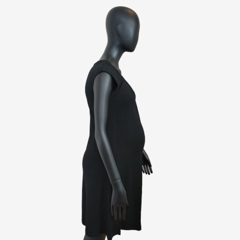 Joha Basic-Kleid aus Bambus-Viskose – Schwarz – Umstandsmode – MamaMilla