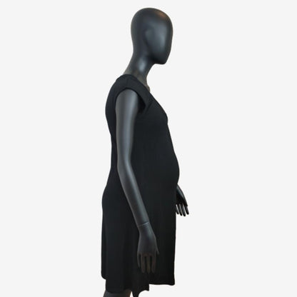 Joha Basic-Kleid aus Bambus-Viskose – Schwarz – Umstandsmode – MamaMilla