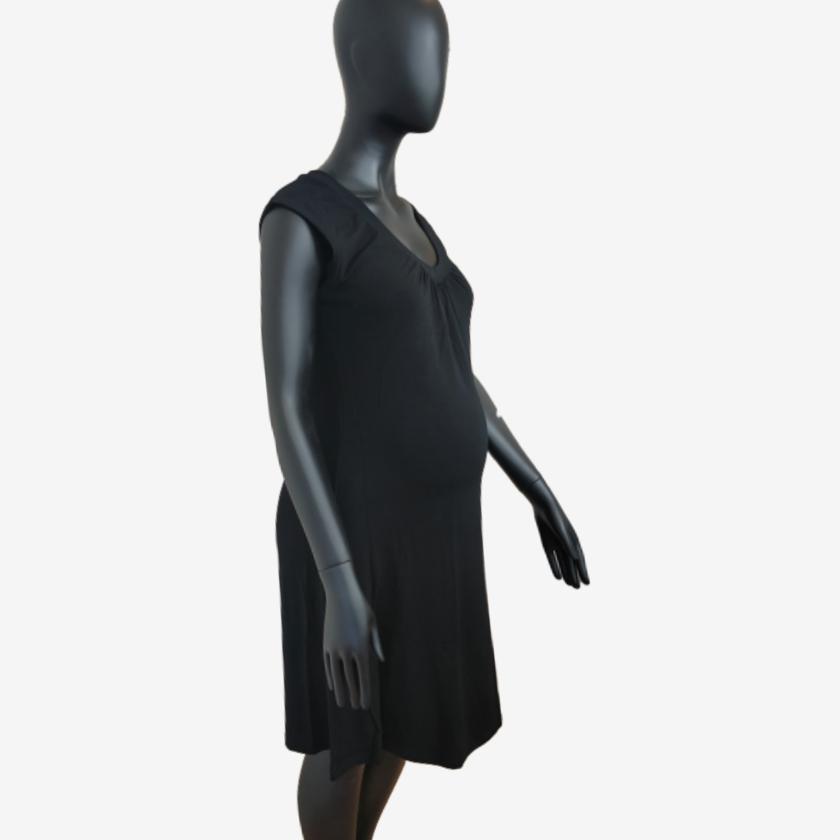 Joha Basic-Kleid aus Bambus-Viskose – Schwarz – Umstandsmode – MamaMilla