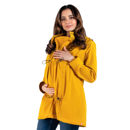 Wombat &amp; Co. NUMBAT 4-in-1 Übergangsjacke für Schwangere/Tragejacke – Senf – Tragejacke – MamaMilla