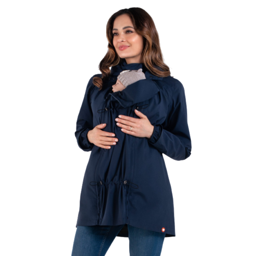 Wombat &amp; Co. NUMBAT 4-in-1 Übergangsjacke für Schwangere/Tragejacke – Navy – Tragejacke – MamaMilla