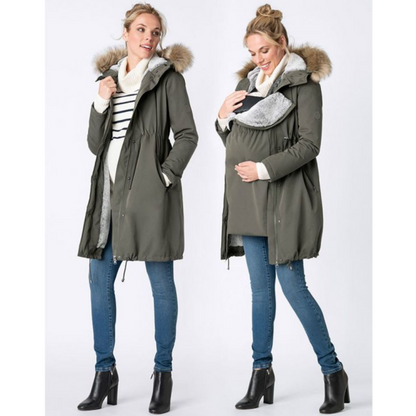 Seraphine Warte- und Tragejacke 3-in-1 – Valetta – Khaki – Tragejacke – MamaMilla