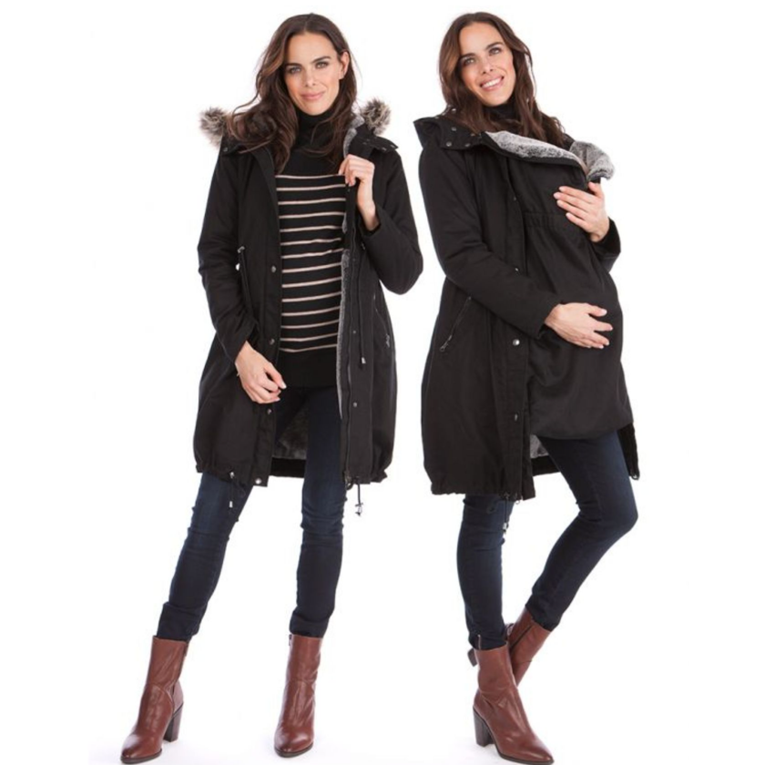 Seraphine Warte- und Tragejacke 3-in-1 – Valetta – Schwarz – Tragejacke – MamaMilla