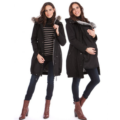 Seraphine Warte- und Tragejacke 3-in-1 – Valetta – Schwarz – Tragejacke – MamaMilla