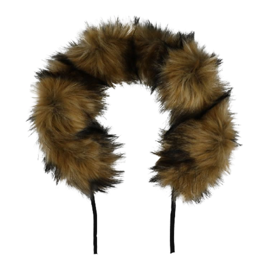 KongWalther Foxy Fur-Kragen – Braunes Fell – Kinderwagenzubehör – MamaMilla