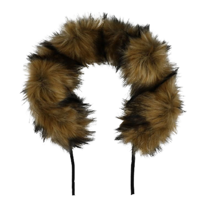 KongWalther Foxy Fur-Kragen – Braunes Fell – Kinderwagenzubehör – MamaMilla