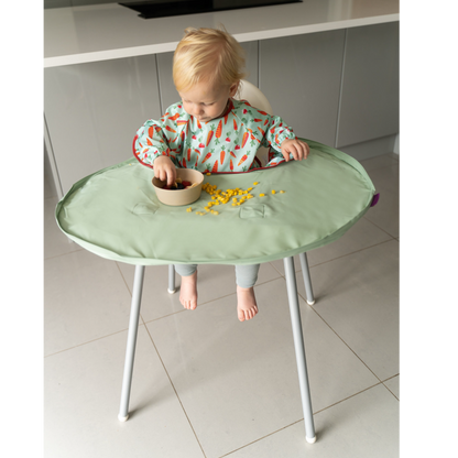 Tidy Tot Lätzchen und Tablett – SET – Salbeigemüse – Lätzchen mit Ärmeln – MamaMilla