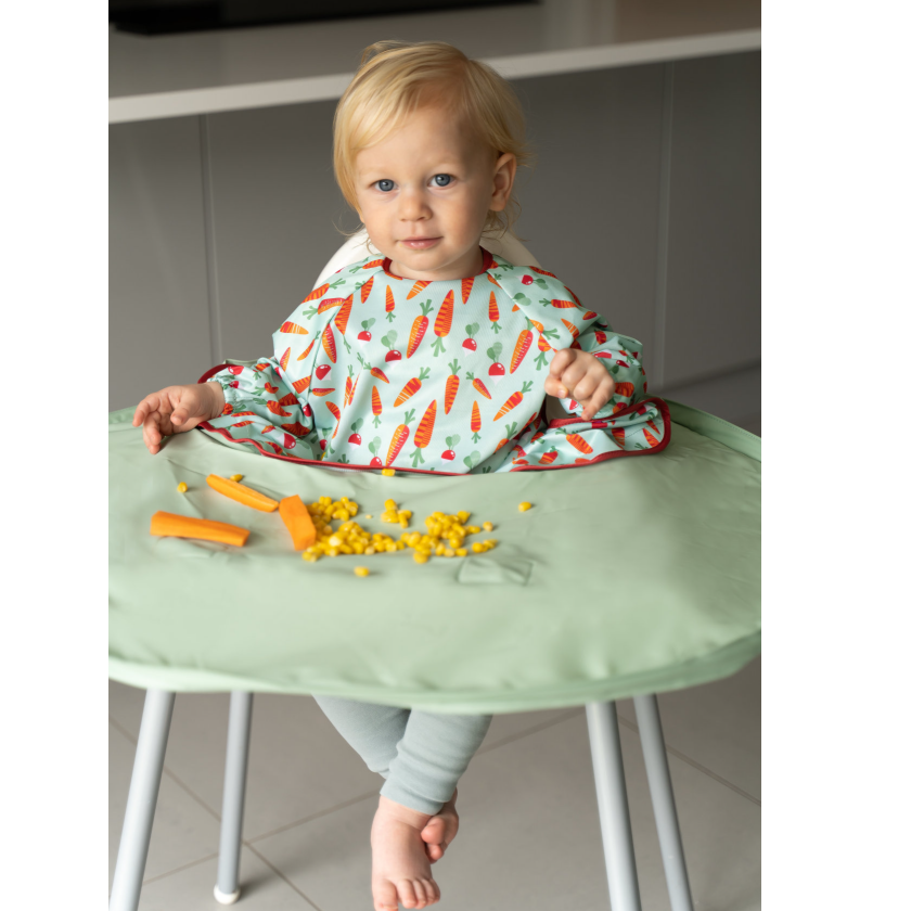 Tidy Tot Lätzchen und Tablett – SET – Salbeigemüse – Lätzchen mit Ärmeln – MamaMilla