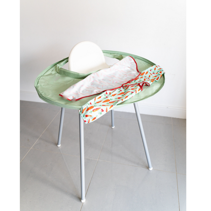 Tidy Tot Lätzchen und Tablett – SET – Salbeigemüse – Lätzchen mit Ärmeln – MamaMilla