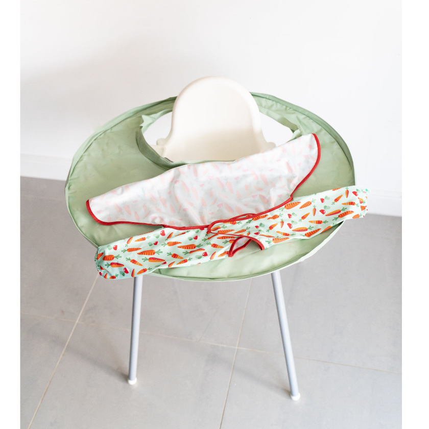 Tidy Tot Lätzchen und Tablett – SET – Salbeigemüse – Lätzchen mit Ärmeln – MamaMilla