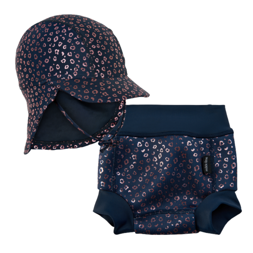 Mikk-line Badesonnenhut mit Schatten und Nackenschutz – Blue Nights – Sonnenhut – MamaMilla