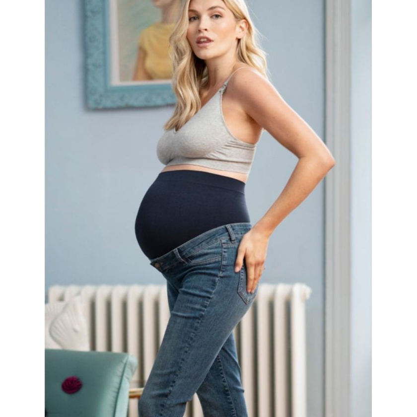 Seraphine Slim Boyfriend Umstandsjeans – Carsten – Mittelblau – Umstandsmode – MamaMilla