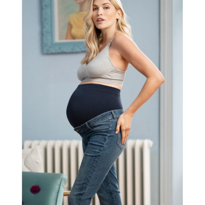 Seraphine Slim Boyfriend Umstandsjeans – Carsten – Mittelblau – Umstandsmode – MamaMilla
