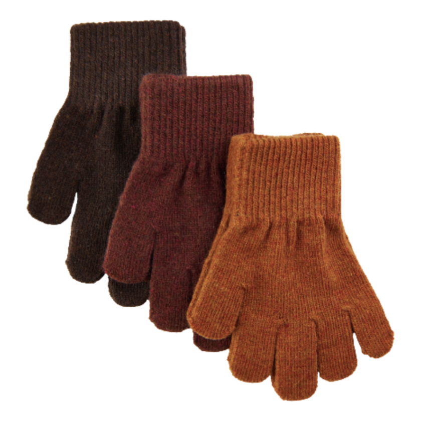 Mikk-line magische Strickfäustlinge – 3er-Pack – Decadent Chocolate – Fäustlinge – MamaMilla