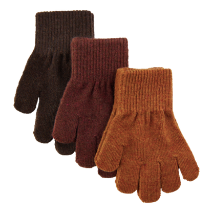 Mikk-line magische Strickfäustlinge – 3er-Pack – Decadent Chocolate – Fäustlinge – MamaMilla