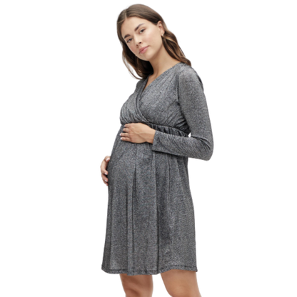 Mamalicious glitzerndes Schwangerschafts- und Stillkleid – Umstandsmode – MamaMilla
