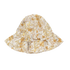 Müsli Bio-Popeline-Babymütze – Fiona – Buttercreme – Sonnenhut – MamaMilla