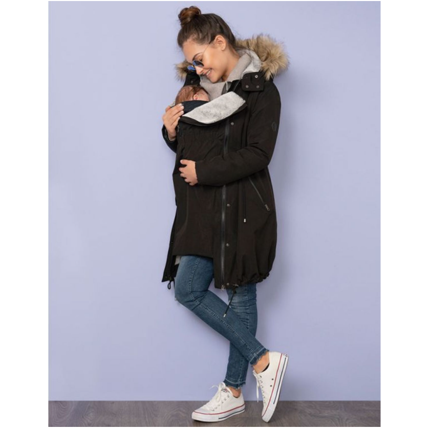 Seraphine Warte- und Tragejacke 3-in-1 – Valetta – Schwarz – Tragejacke – MamaMilla