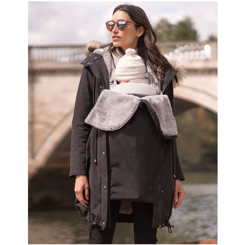 Seraphine Warte- und Tragejacke 3-in-1 – Valetta – Schwarz – Tragejacke – MamaMilla