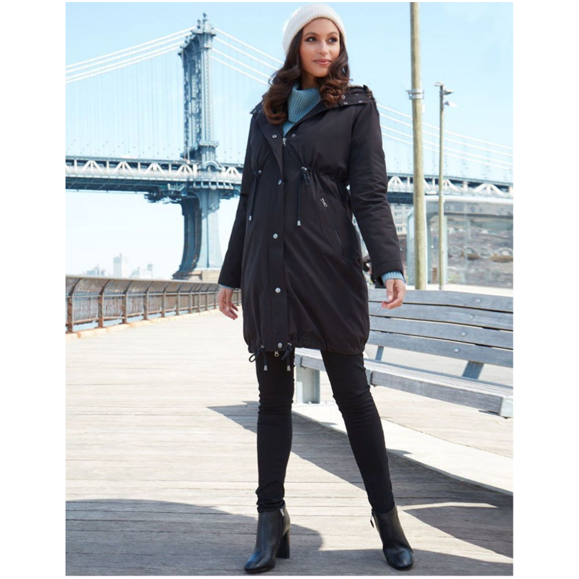 Seraphine Warte- und Tragejacke 3-in-1 – Valetta – Schwarz – Tragejacke – MamaMilla