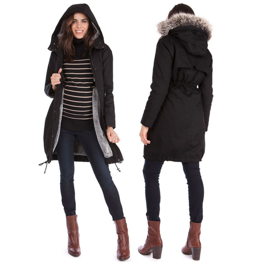 Seraphine Warte- und Tragejacke 3-in-1 – Valetta – Schwarz – Tragejacke – MamaMilla