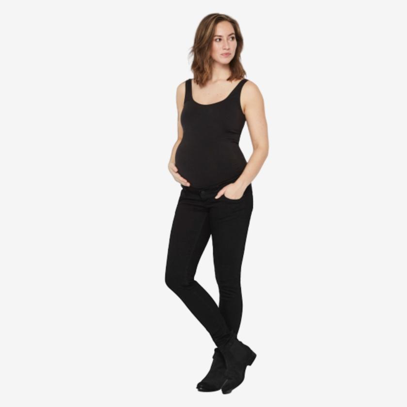 Mamalicious Slim-Fit-Umstandsjeans – Schwarz – Umstandsmode – MamaMilla